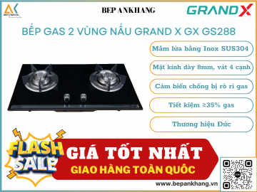 Bếp gas 2 vùng nấu Grand X GX GS288